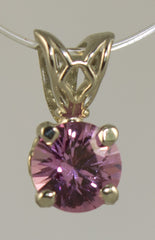 5mm Pink Sapphire Pendant