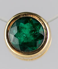 5mm Emerald Bezel Pendant