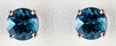 WG 6mm London Blue Topaz Earrings