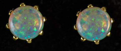 6mm Opal Earrings