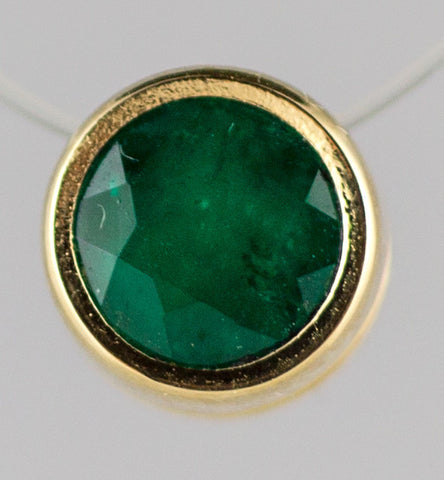 p-6mm Emerald Bezel Pendant