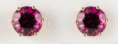 8mm Pink Tourmaline Earrings