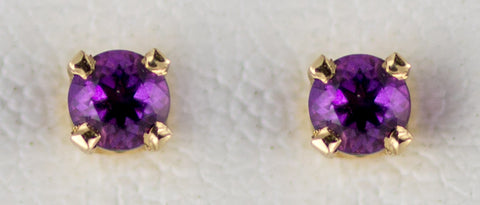 3mm Amethyst Earrings
