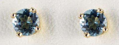 4.5mm Aquamarine Earrings