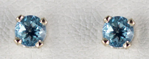 4mm Blue Topaz Earrings