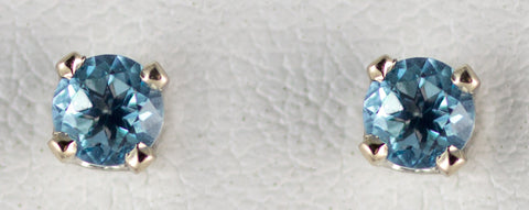 4mm Blue Topaz Earrings