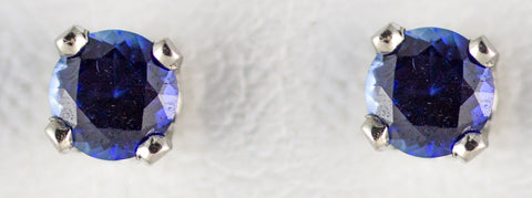 4mm Ceylon Sapphire Earrings