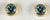 yellow gold 4mm Blue Topaz Bezel Earrings