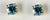 4mm Blue Zircon Earrings YG
