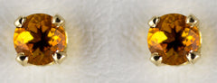4mm Citrine Earrings
