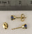 4mm Ceylon Sapphire Earrings Mounting Yellow
