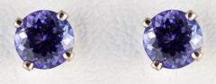 White Gold 5mm Tanzanite Earrings