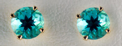 5mm Blue Green Topaz Earrings