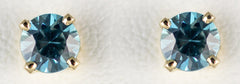 5mm Blue Zircon Earrings