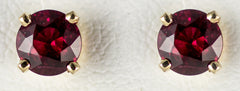 5mm Madagascar Ruby Earrings