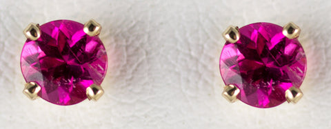 5mm Pink Tourmaline Earrings