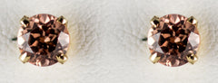 YG 5mm Pink Zircon Earrings