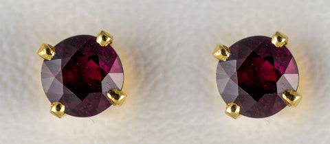 5mm Thai Ruby Earrings