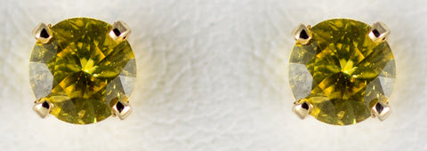 5mm Yellow Sapphire Earrings