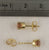 yellow gold 5mm Pink Zircon Earrings mounting