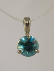 p-6mm Blue Zircon Pendant