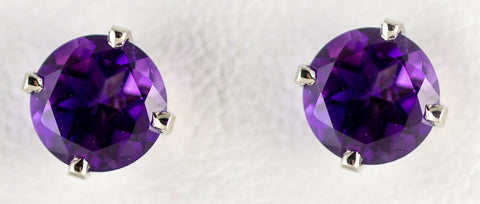 6mm Amethyst Earrings