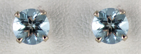 6mm Aquamarine Earrings