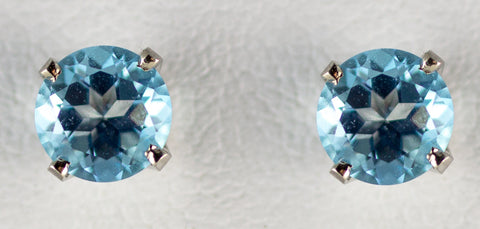 6mm Blue Topaz Earrings
