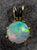 White Gold 6mm Opal Pendant