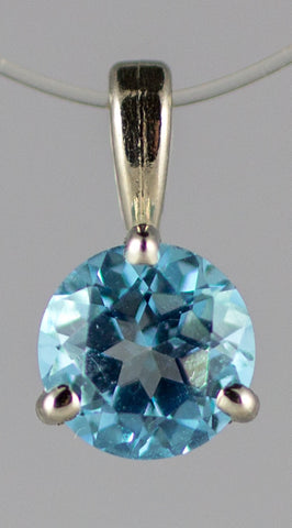 p-6mm Blue Topaz Pendant