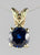White Gold 6mm Ceylon Sapphire Pendant