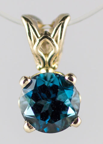 p-6mm London Blue Topaz Fancy Pendant