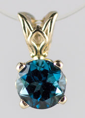 6mm London Blue Topaz Fancy Pendant