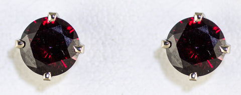 6mm Pyrope Earrings
