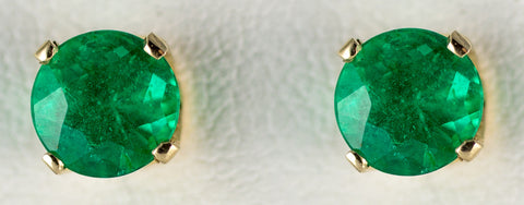 6mm Emerald Earrings