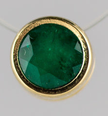 6mm Emerald Bezel Pendant