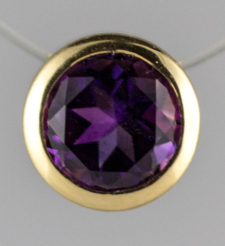 p-6mm Amethyst Bezel Pendant