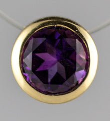6mm Amethyst Bezel Pendant