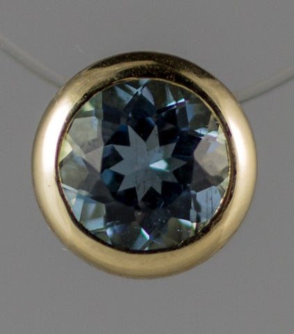 p-6mm Aquamarine Bezel Pendant