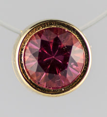 6mm Pink Tourmaline Bezel Pendant