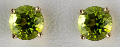6mm Peridot Earrings