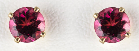 6mm Pink Tourmaline Earrings