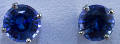 6mm Ceylon Sapphire Earrings
