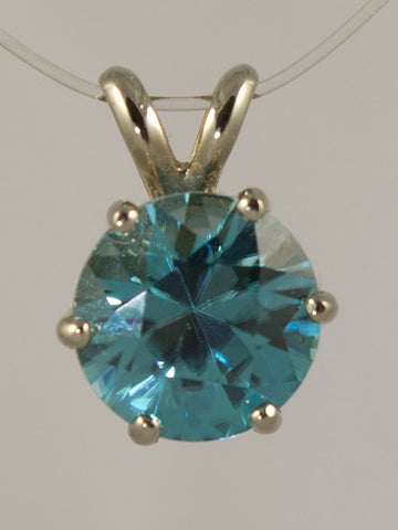 p-8mm Blue Zircon Pendant