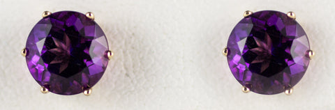 8mm Amethyst Earrings