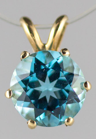 p-8mm Blue Topaz Pendant