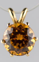 8mm Brown Zircon Pendant