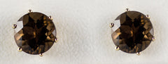 8mm Smoky Quartz Earrings