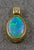 Yellow Gold 8x6mm Opal Bezel Pendant