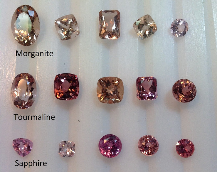 Peach colored gemstones